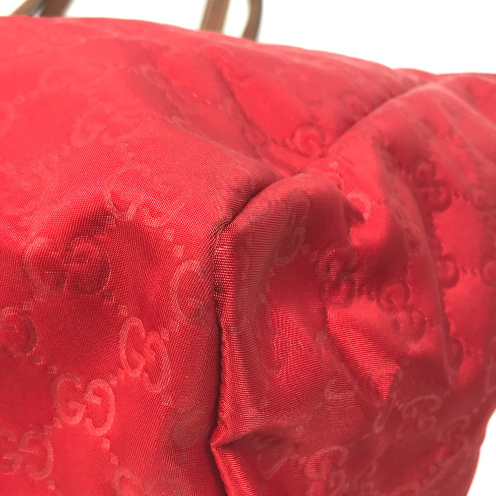 GUCCI Tote Bag 286198 Nylon Red GG pattern Large tote Women Used