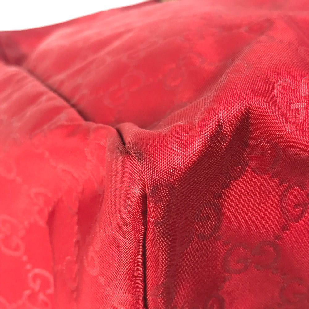 GUCCI Tote Bag 286198 Nylon Red GG pattern Large tote Women Used