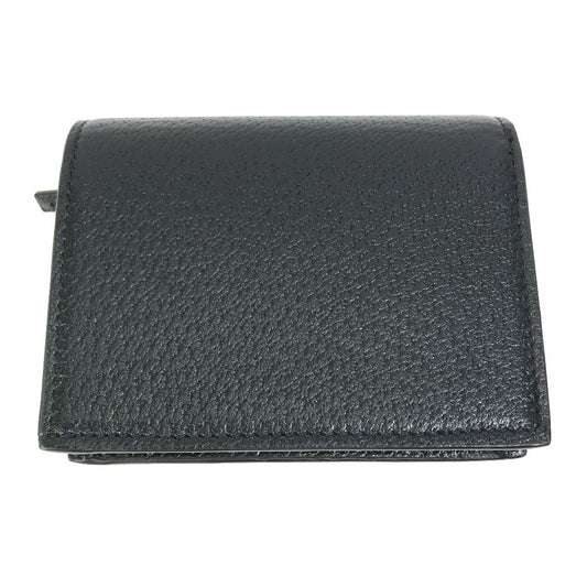 GUCCI Folded wallet 702248 leather black logo adidas collaboration Shoulder wallet Women Used