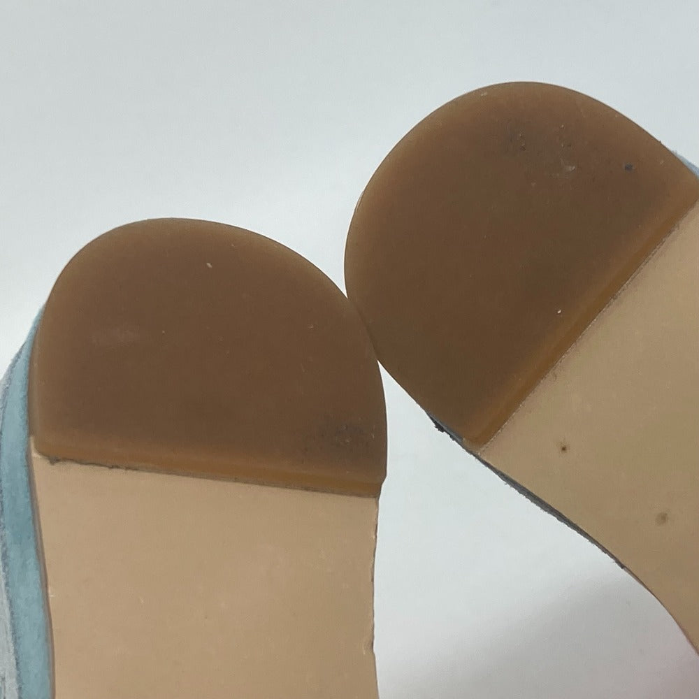 HERMES Sandals suede multicolor Shoes heel wedge sole moon star moon star Women 36 Used