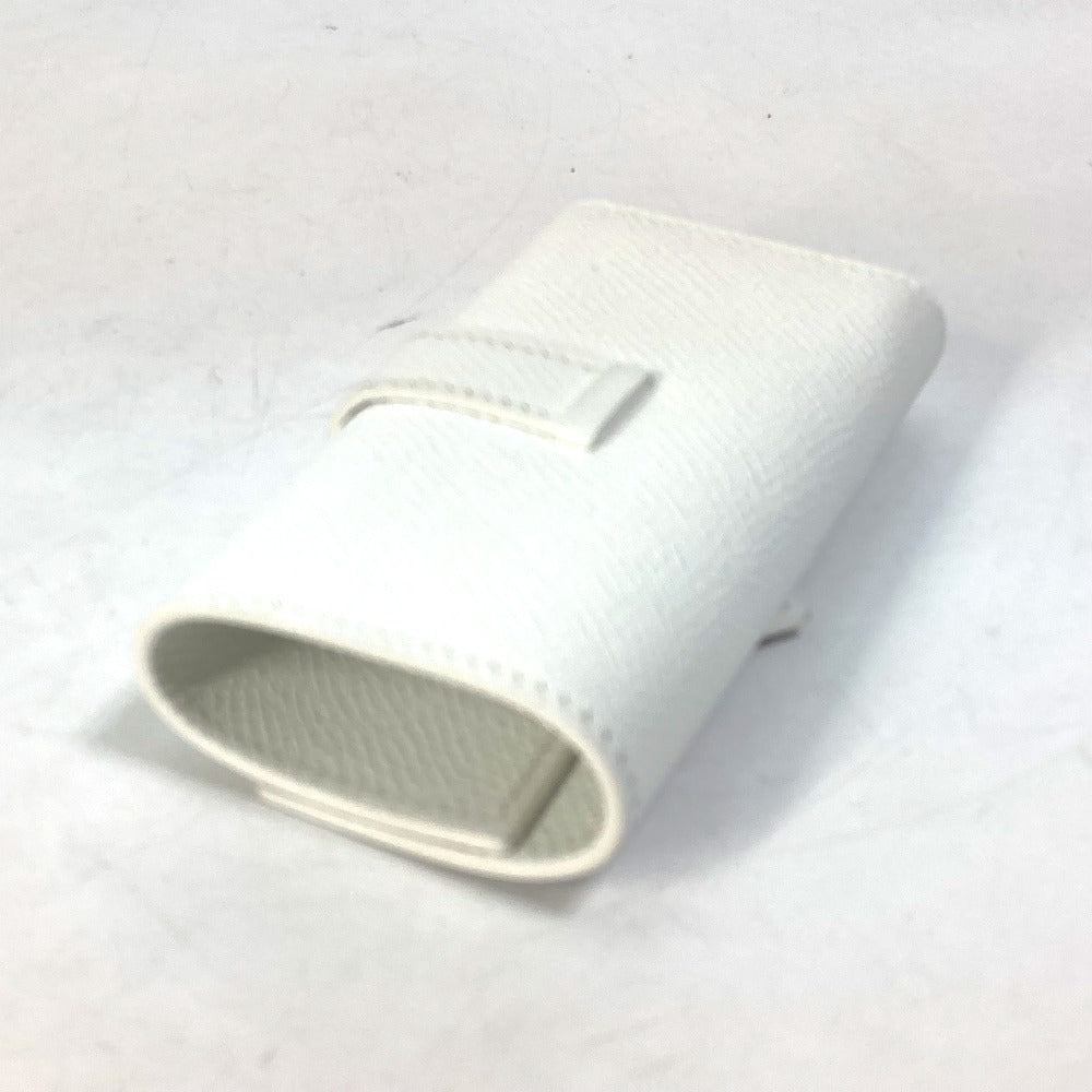 HERMES Key case Key holder  Epsom white HMetal Bean