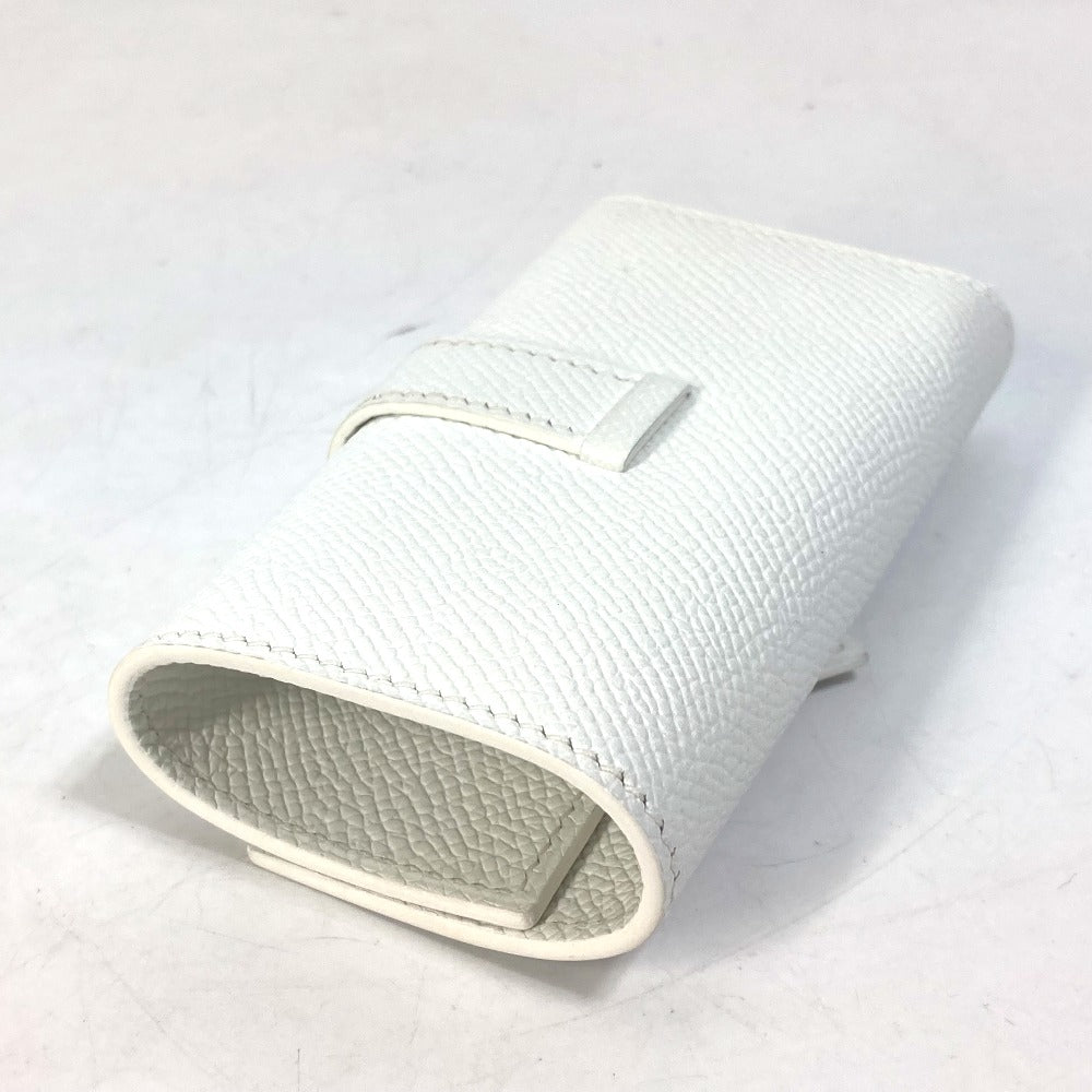 HERMES Key case Key holder  Epsom white HMetal Bean