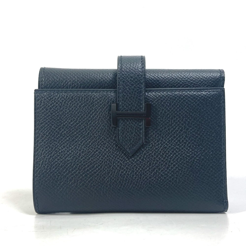 HERMES Folded wallet Epsom black So Black Bearn Combination Compact