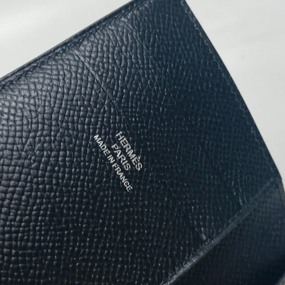 HERMES Folded wallet Epsom black So Black Bearn Combination Compact