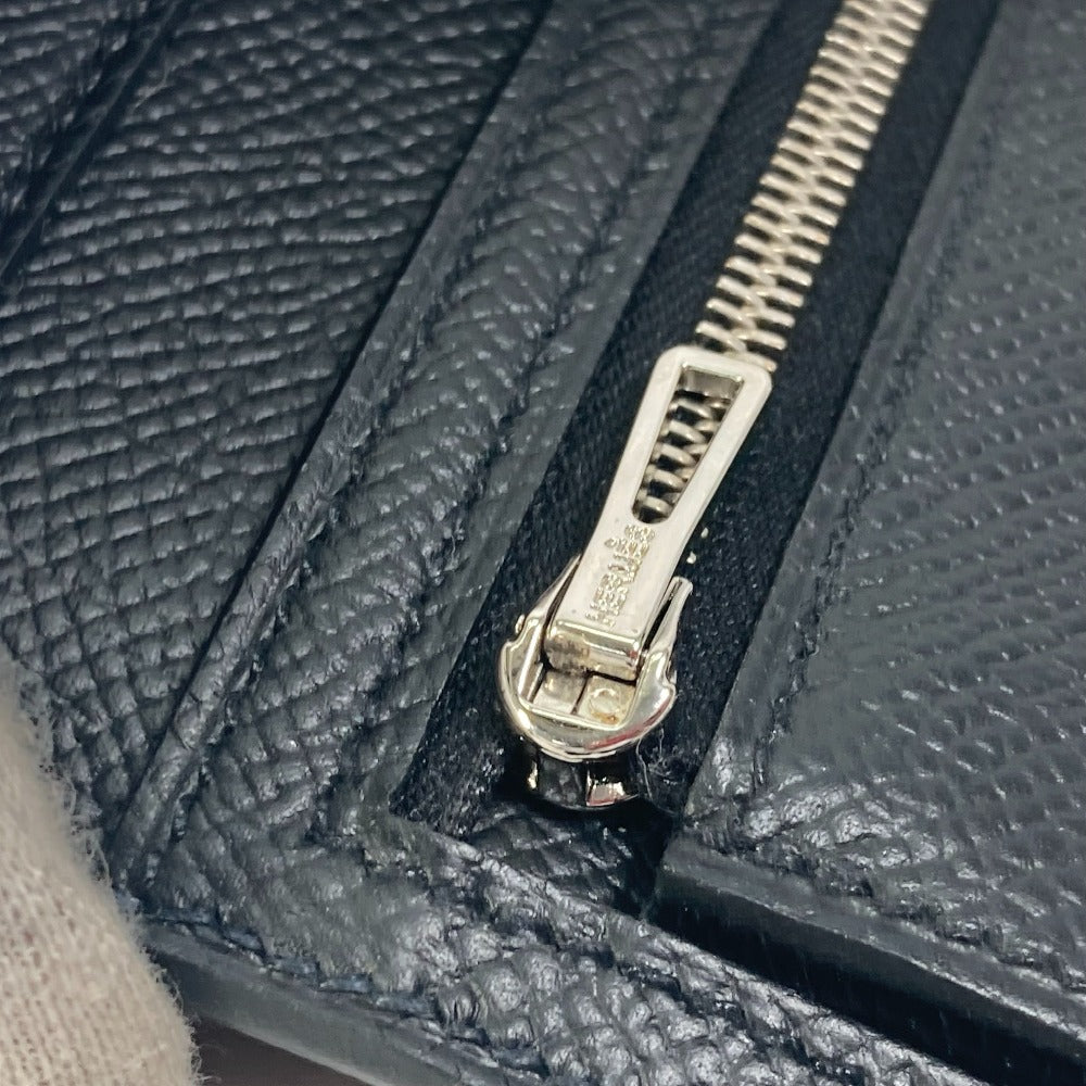 HERMES Folded wallet Epsom black So Black Bearn Combination Compact