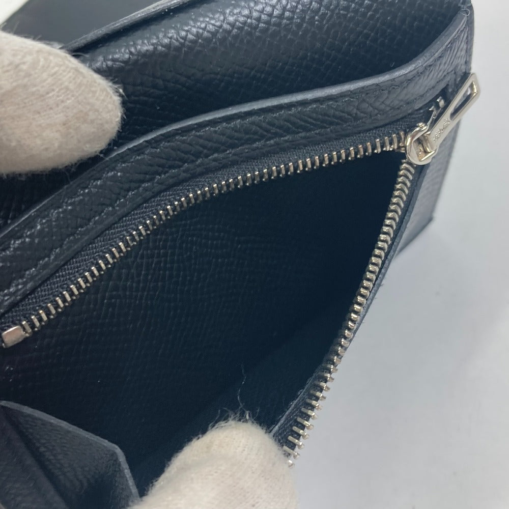 HERMES Folded wallet Epsom black So Black Bearn Combination Compact
