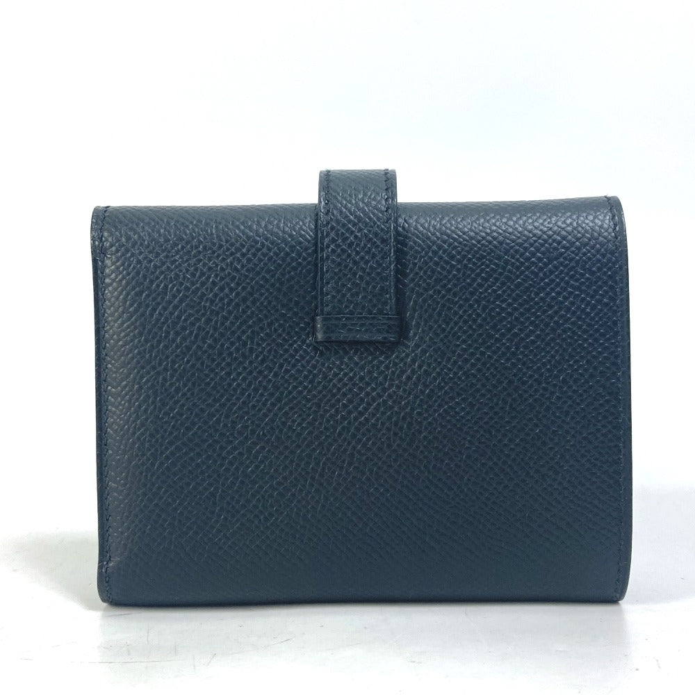 HERMES Folded wallet Epsom black So Black Bearn Combination Compact
