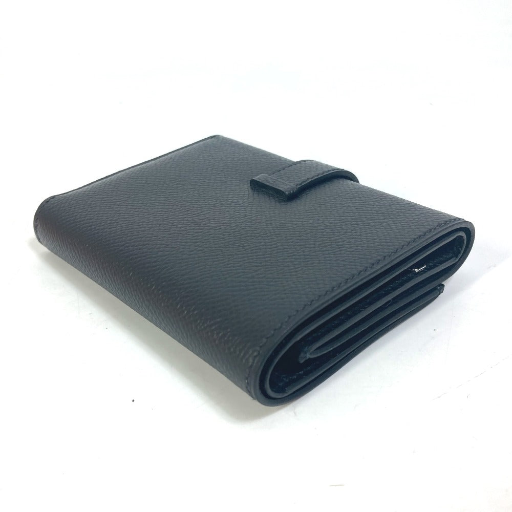 HERMES Folded wallet Epsom black So Black Bearn Combination Compact
