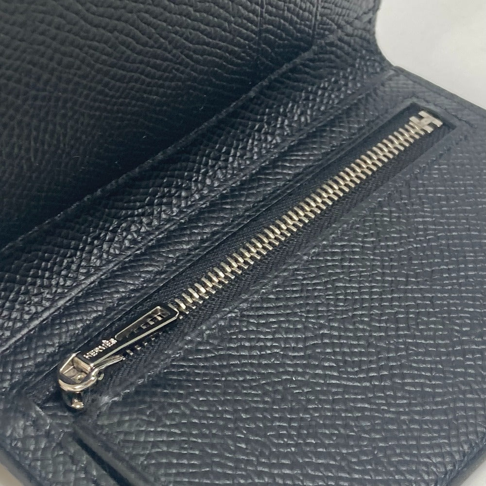 HERMES Folded wallet Epsom black So Black Bearn Combination Compact