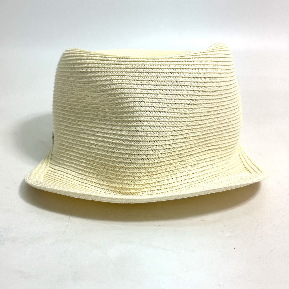 HERMES cap polyester Ivory hat cap serie emma straw cap Women 57 Used