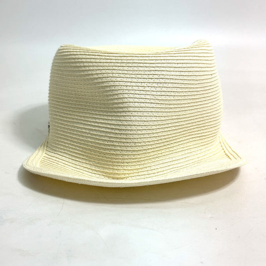HERMES cap polyester Ivory hat cap serie emma straw cap Women 57 Used
