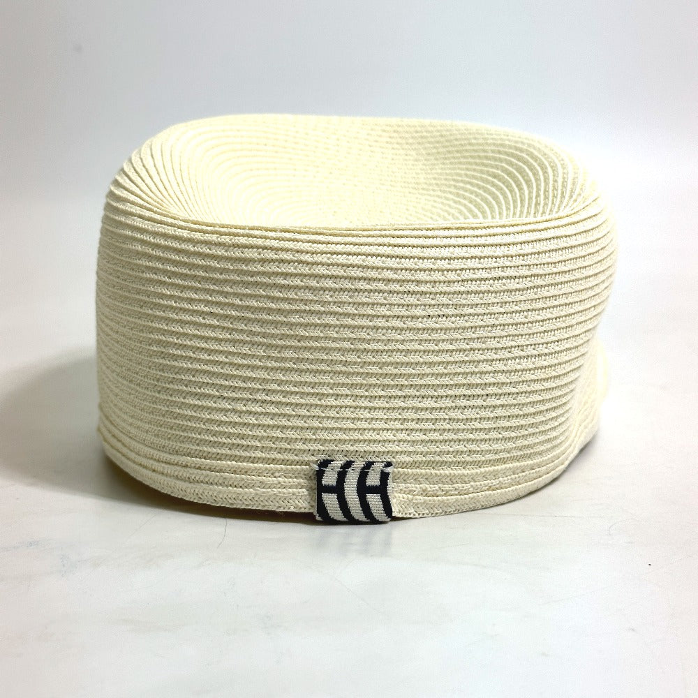 HERMES cap polyester Ivory hat cap serie emma straw cap Women 57 Used