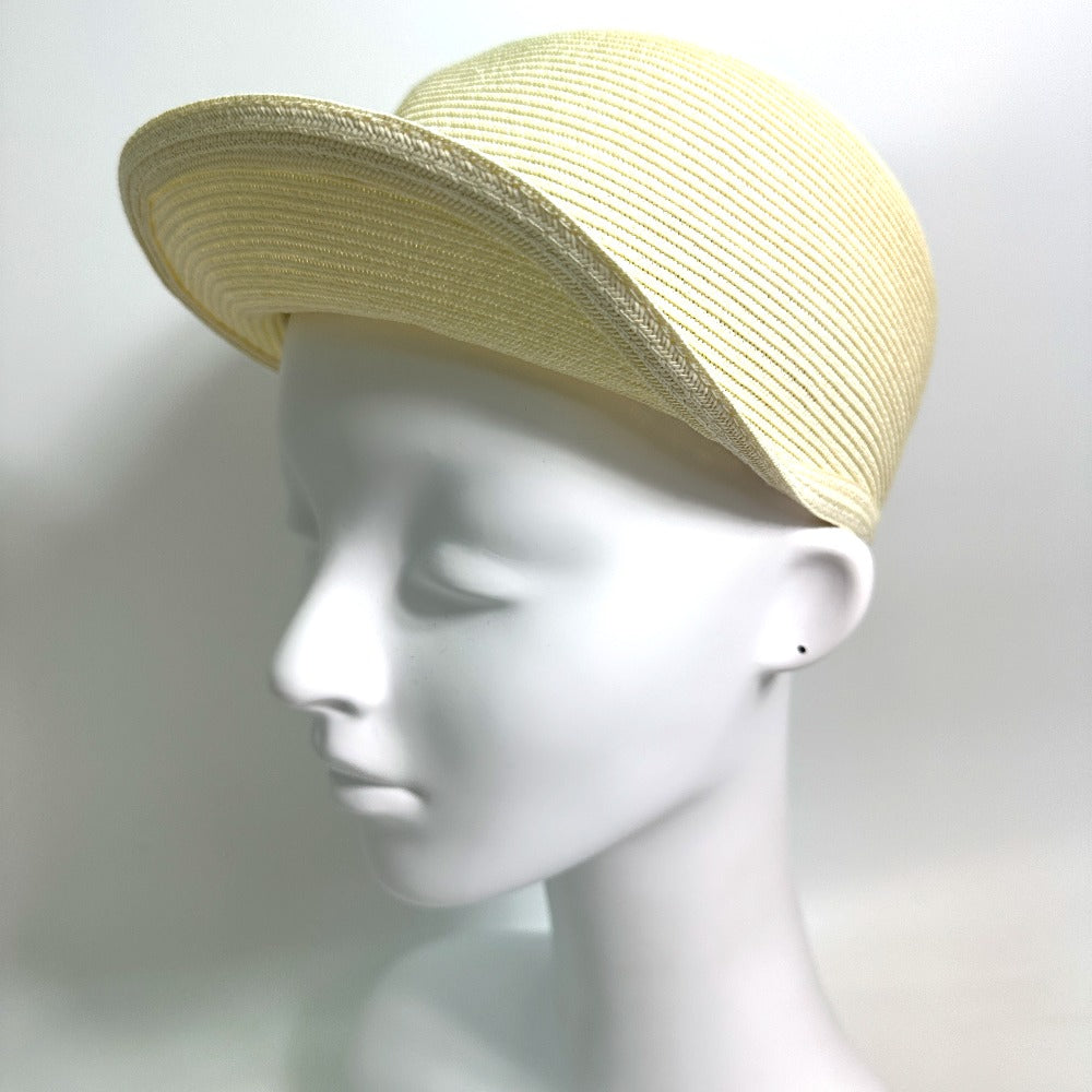 HERMES cap polyester Ivory hat cap serie emma straw cap Women 57 Used
