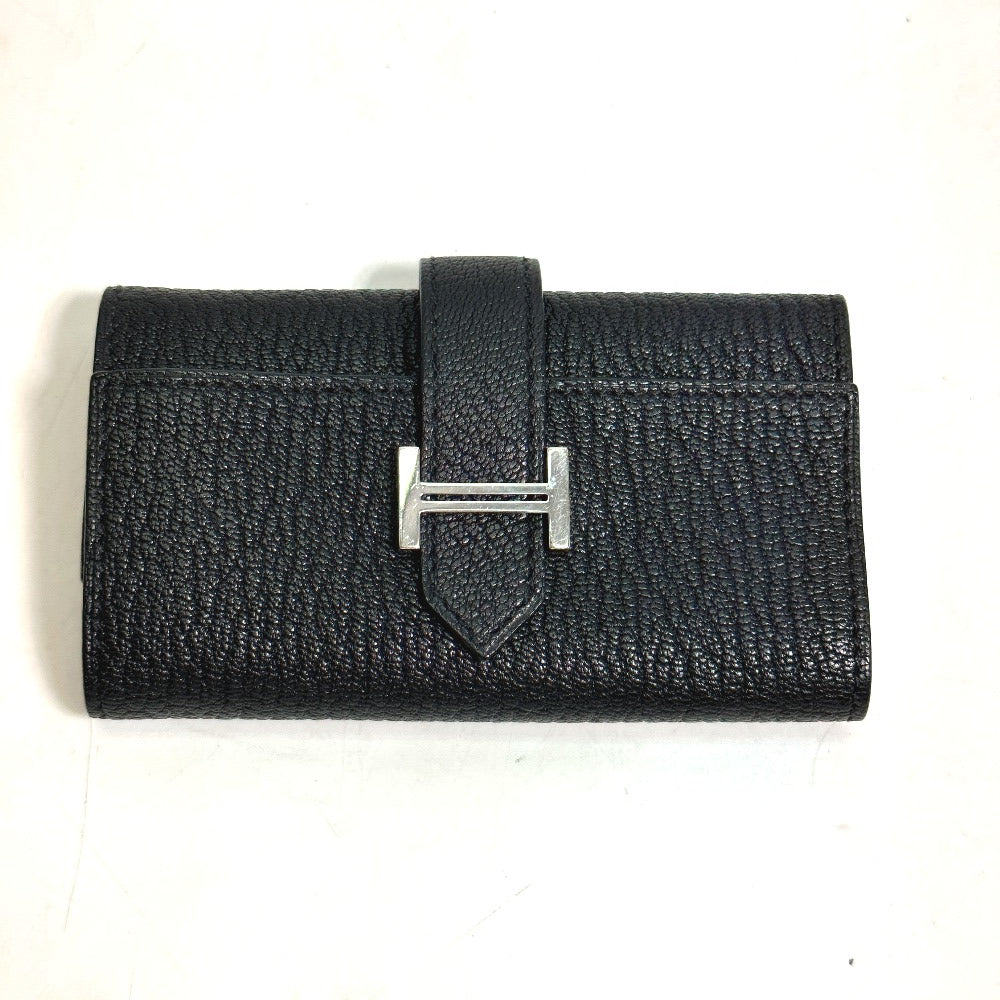 HERMES Key case Key holder  Chevre Misol black HMetal Key Bean unisex(Unisex) Used