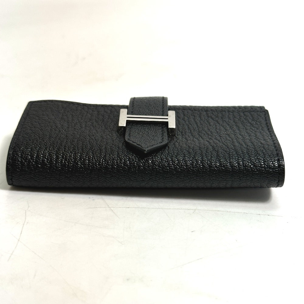 HERMES Key case Key holder  Chevre Misol black HMetal Key Bean unisex(Unisex) Used