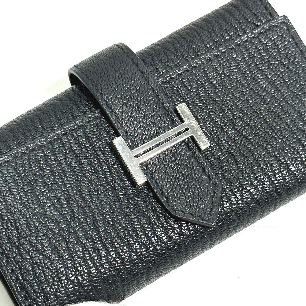 HERMES Key case Key holder  Chevre Misol black HMetal Key Bean unisex(Unisex) Used