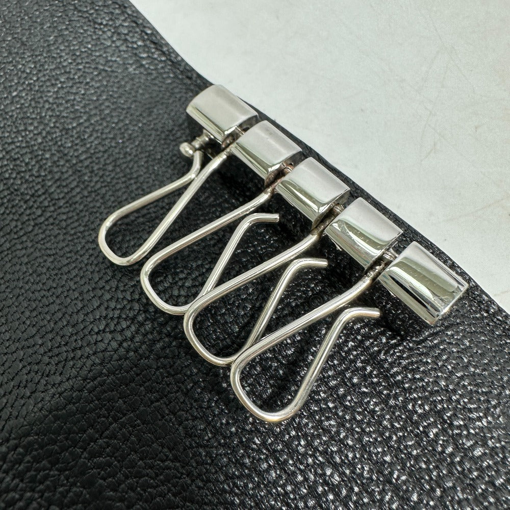 HERMES Key case Key holder  Chevre Misol black HMetal Key Bean unisex(Unisex) Used