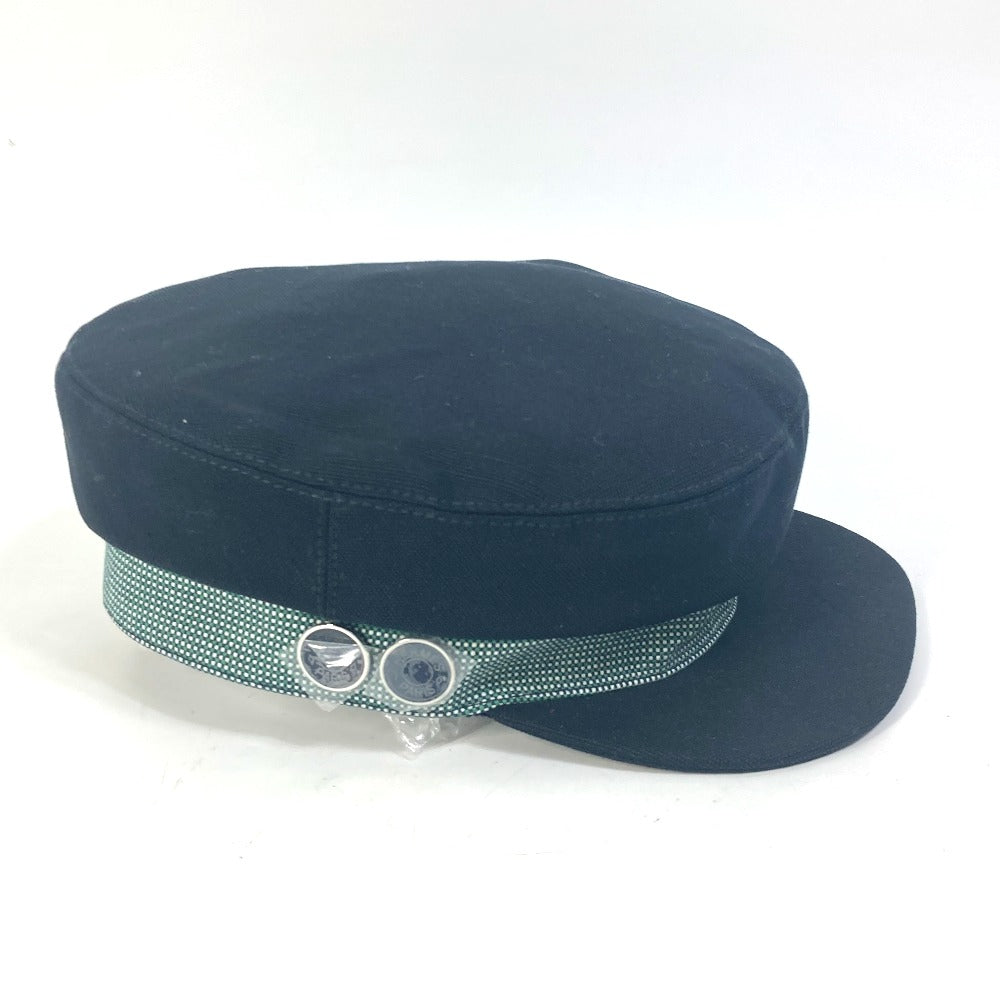 HERMES Casquette Cotton, Hemp Navy Serie CAVALE Casquette Women 58 Used