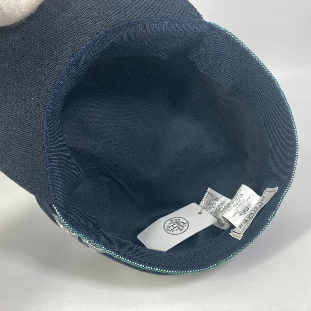 HERMES Casquette Cotton, Hemp Navy Serie CAVALE Casquette Women 58 Used