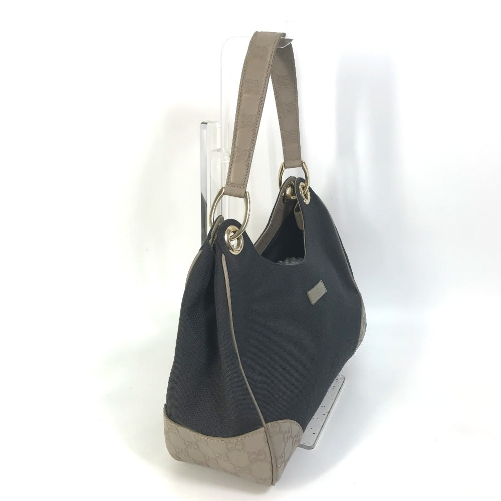 GUCCI Shoulder Bag 257265 Canvas / leather Dark Navy type GG Guccisima logo Women Used