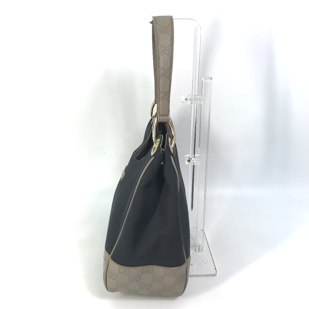 GUCCI Shoulder Bag 257265 Canvas / leather Dark Navy type GG Guccisima logo Women Used