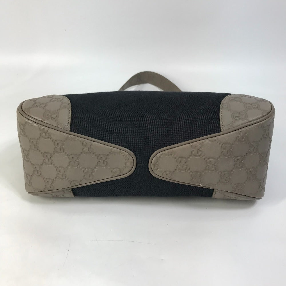 GUCCI Shoulder Bag 257265 Canvas / leather Dark Navy type GG Guccisima logo Women Used