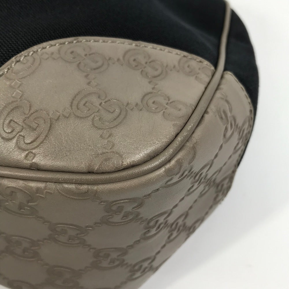 GUCCI Shoulder Bag 257265 Canvas / leather Dark Navy type GG Guccisima logo Women Used