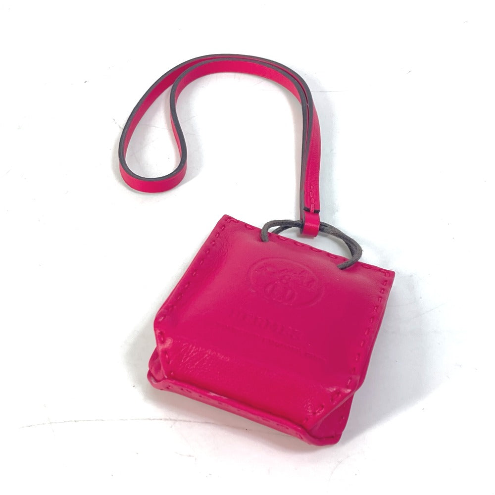 HERMES Bag charm Swift Pink type sack orange Women Used