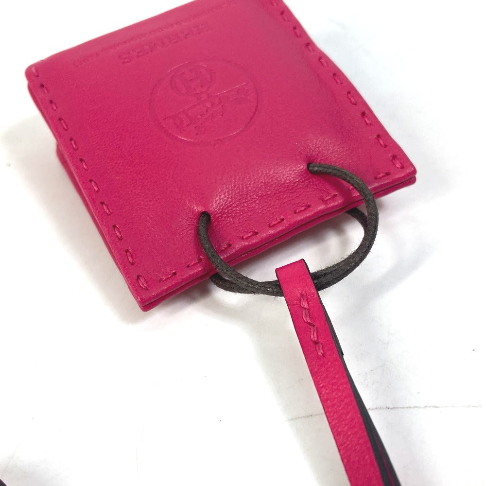 HERMES Bag charm Swift Pink type sack orange Women Used