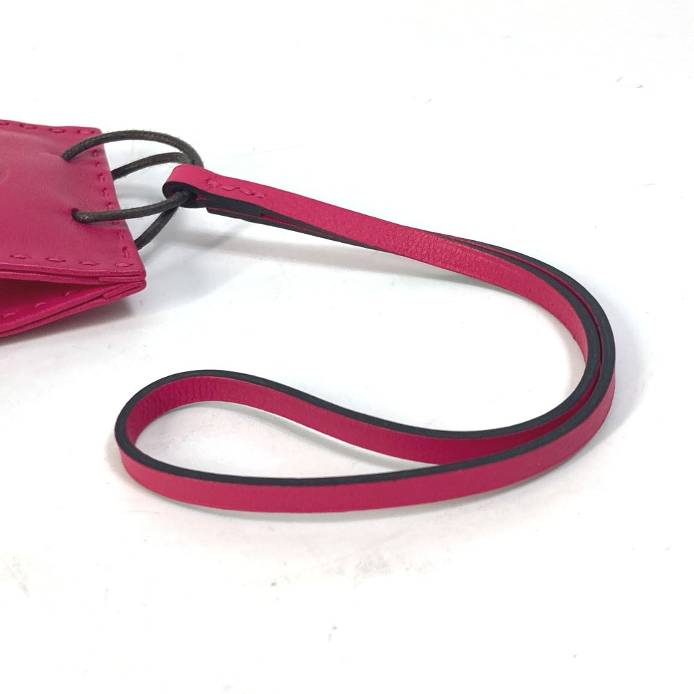 HERMES Bag charm Swift Pink type sack orange Women Used