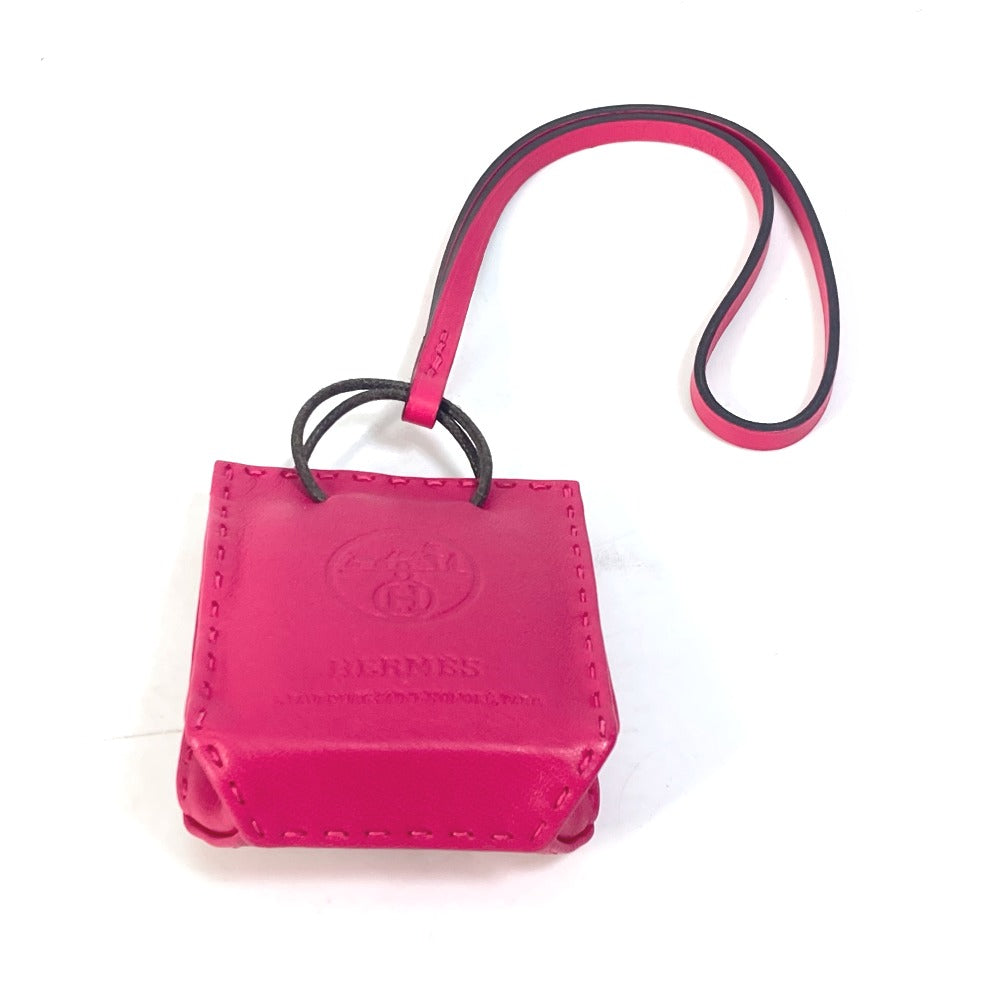HERMES Bag charm Swift Pink type sack orange Women Used