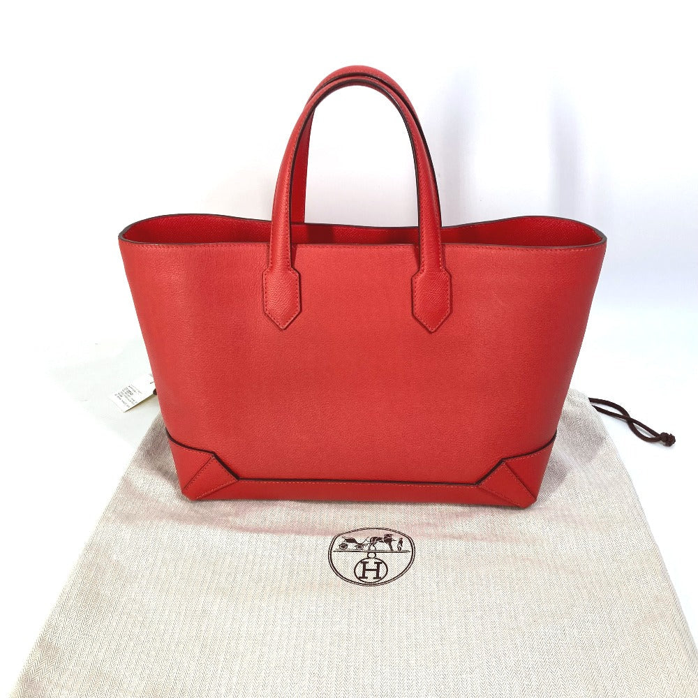 HERMES Tote Bag Evercolor, Epsom Red maxi box cover 30 Women Used