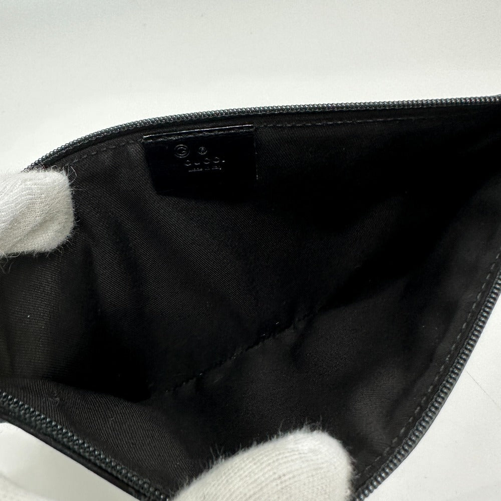 GUCCI Pouch 150415 GG canvas black GG flat Women Used