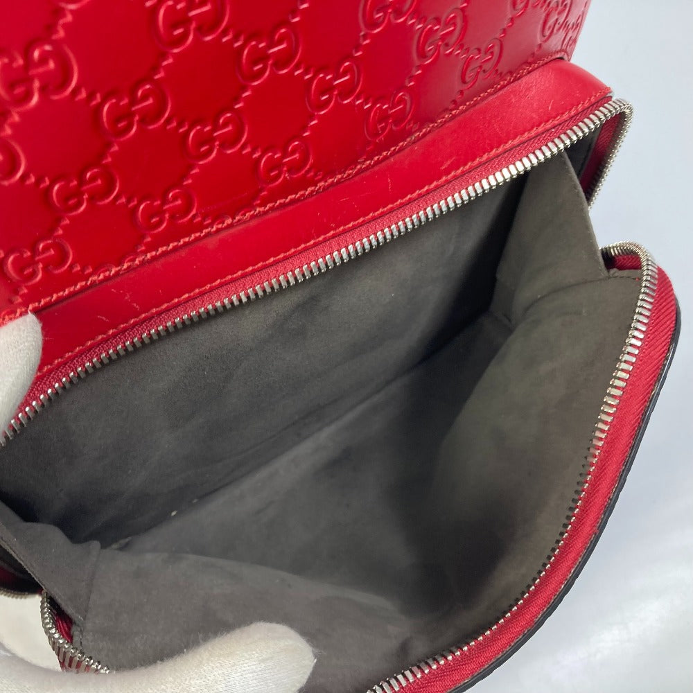 GUCCI Backpack 406370 Sima leather Red Guccisima GG Women(Unisex) Used