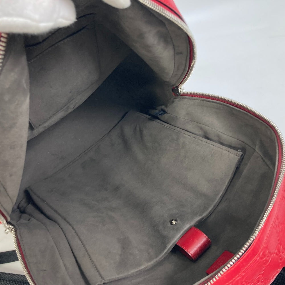 GUCCI Backpack 406370 Sima leather Red Guccisima GG Women(Unisex) Used