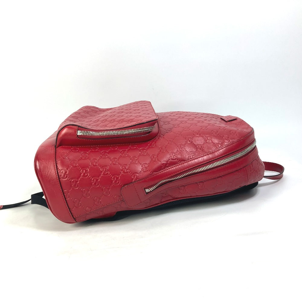 GUCCI Backpack 406370 Sima leather Red Guccisima GG Women(Unisex) Used