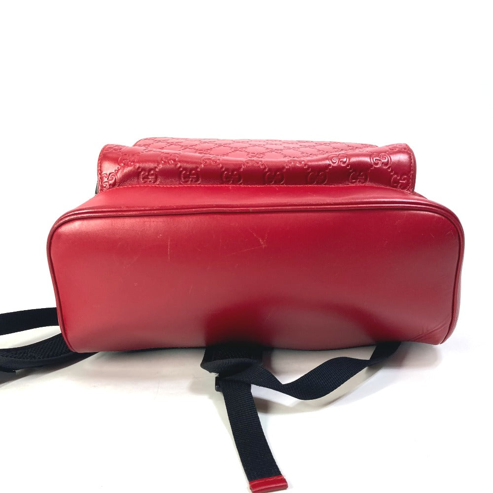 GUCCI Backpack 406370 Sima leather Red Guccisima GG Women(Unisex) Used