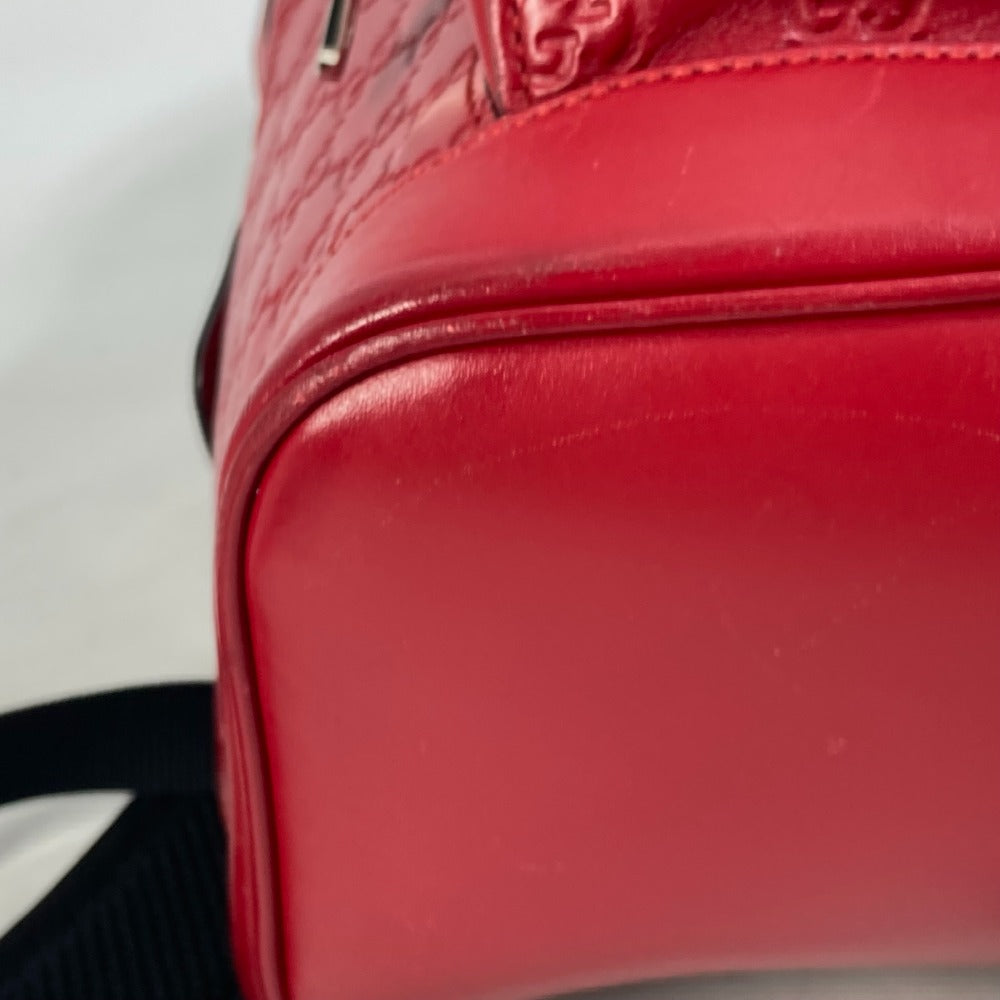 GUCCI Backpack 406370 Sima leather Red Guccisima GG Women(Unisex) Used