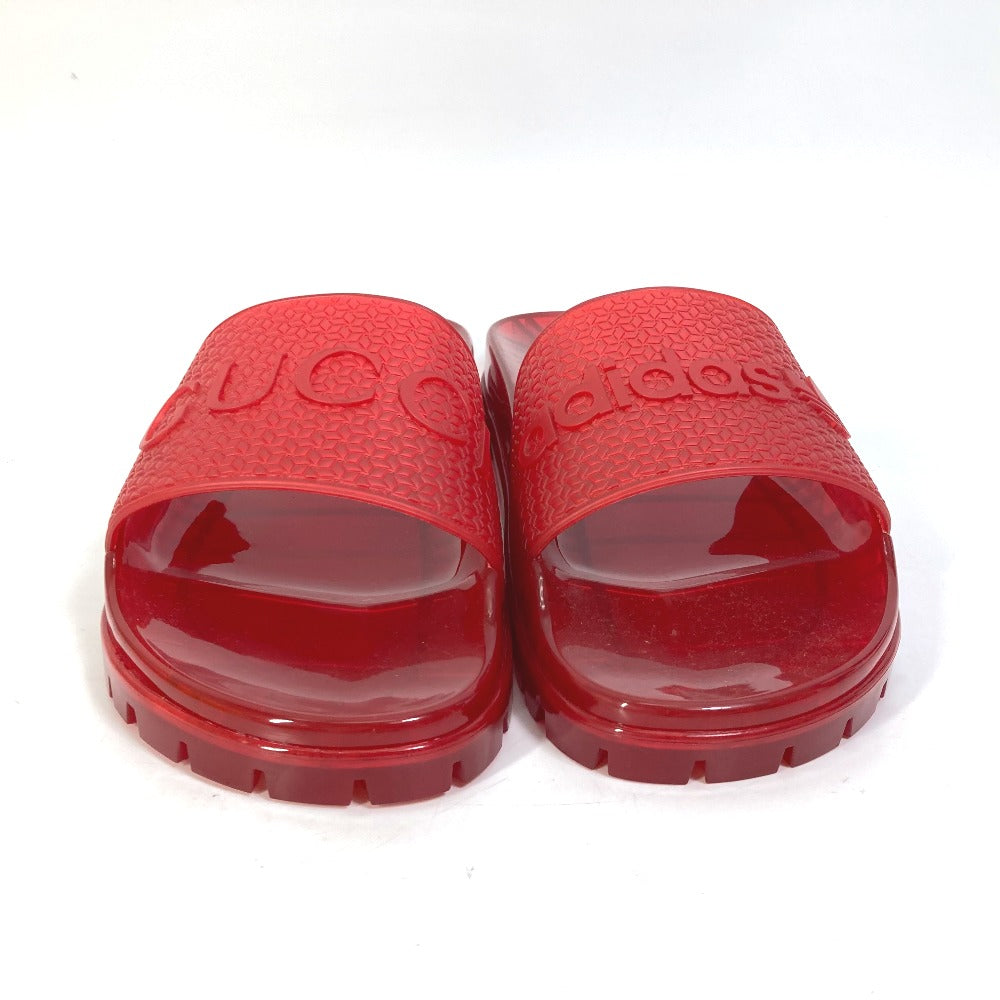 GUCCI Sandals 721229 rubber Red logo shoes clear slide Women 9 Used