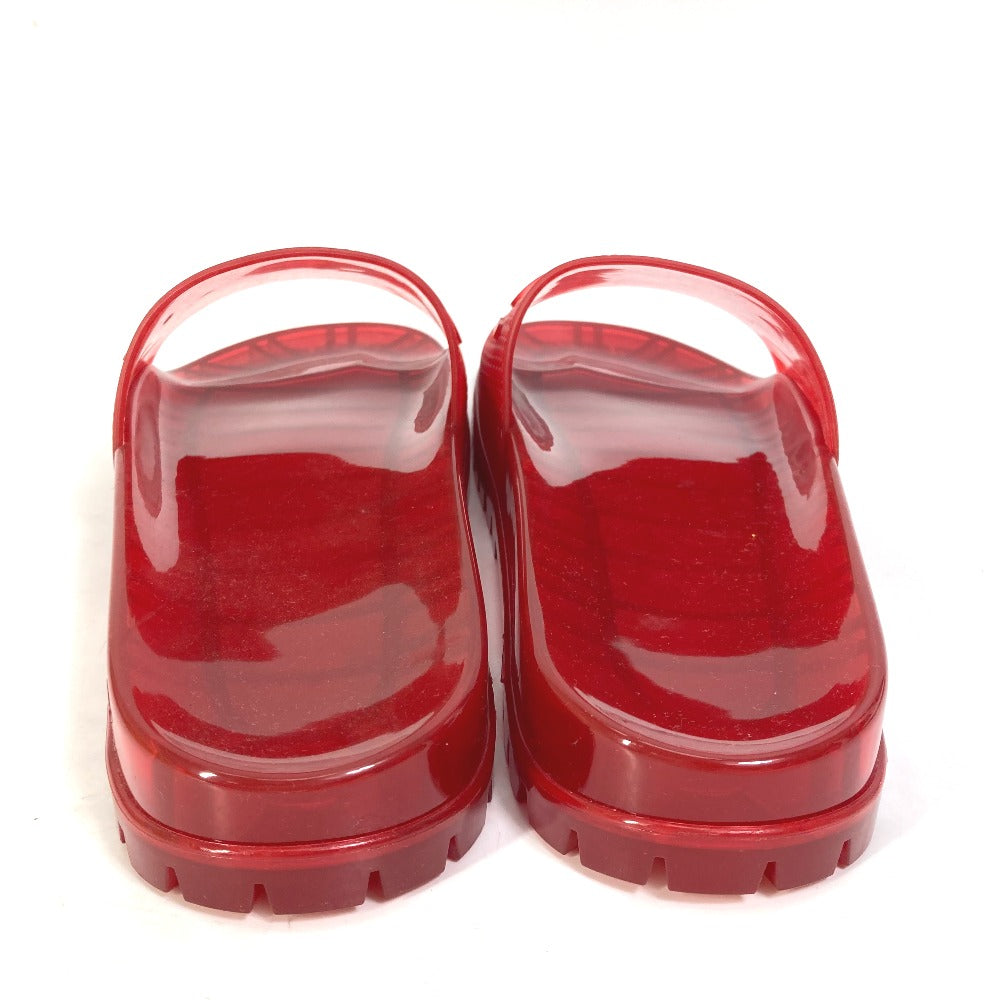 GUCCI Sandals 721229 rubber Red logo shoes clear slide Women 9 Used