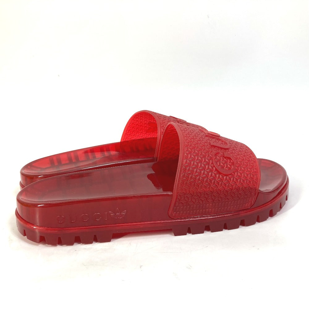 GUCCI Sandals 721229 rubber Red logo shoes clear slide Women 9 Used