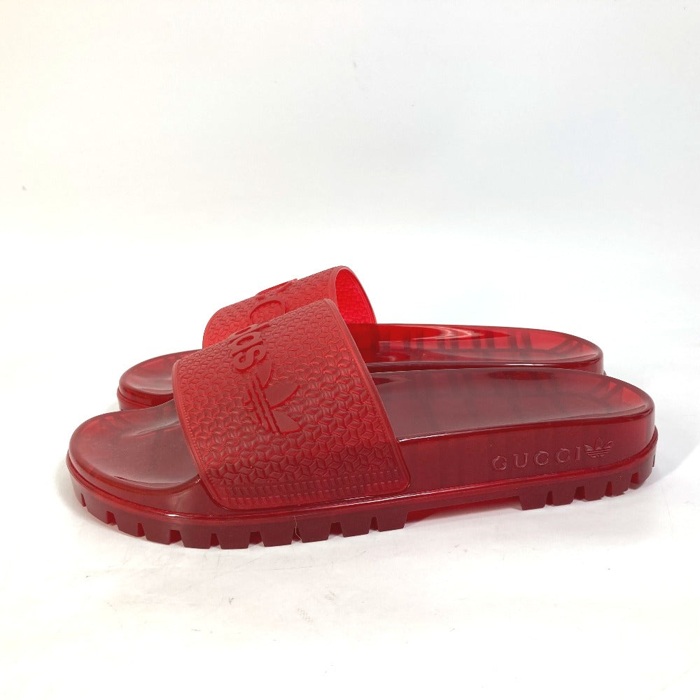 GUCCI Sandals 721229 rubber Red logo shoes clear slide Women 9 Used