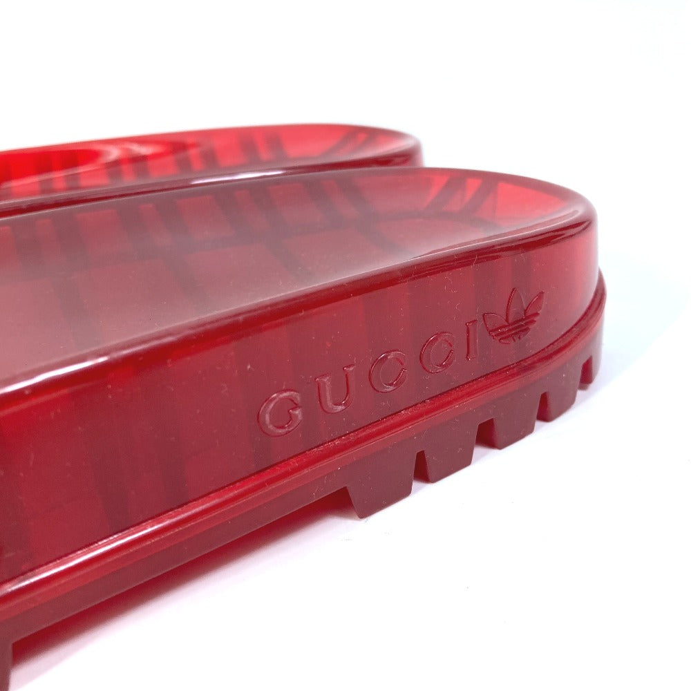 GUCCI Sandals 721229 rubber Red logo shoes clear slide Women 9 Used