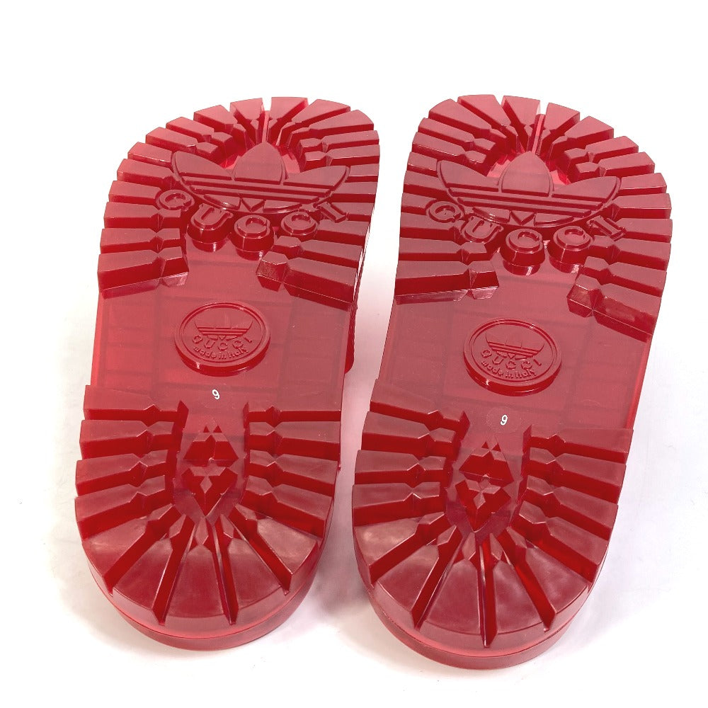 GUCCI Sandals 721229 rubber Red logo shoes clear slide Women 9 Used