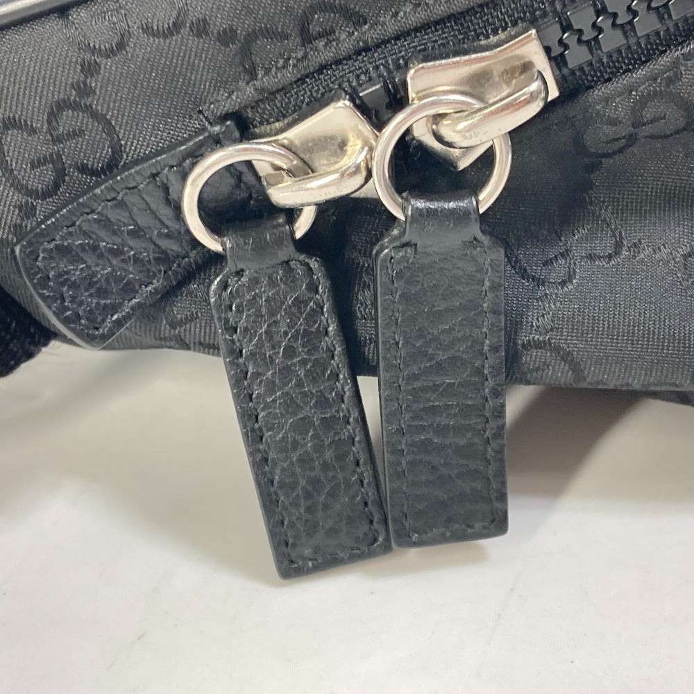 GUCCI Waist bag 449182 Nylon black GG Belt bag Shoulder Bag mens Used