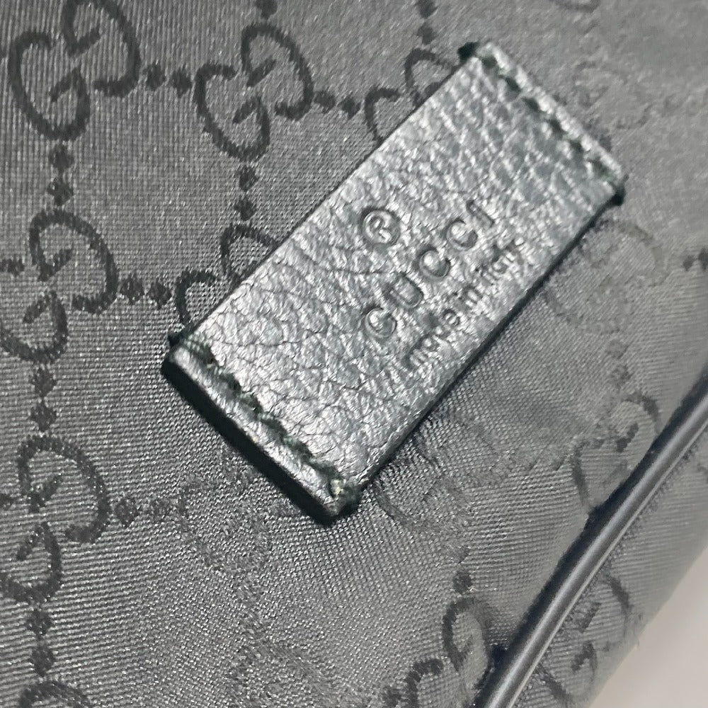 GUCCI Waist bag 449182 Nylon black GG Belt bag Shoulder Bag mens Used