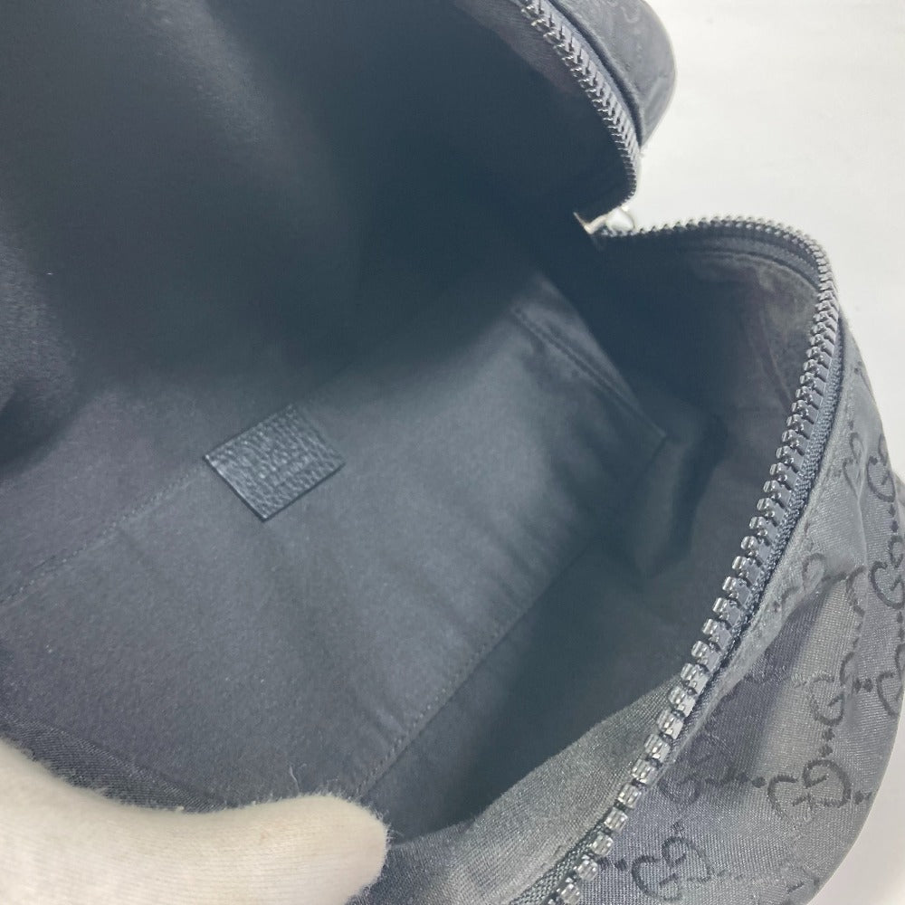 GUCCI Waist bag 449182 Nylon black GG Belt bag Shoulder Bag mens Used