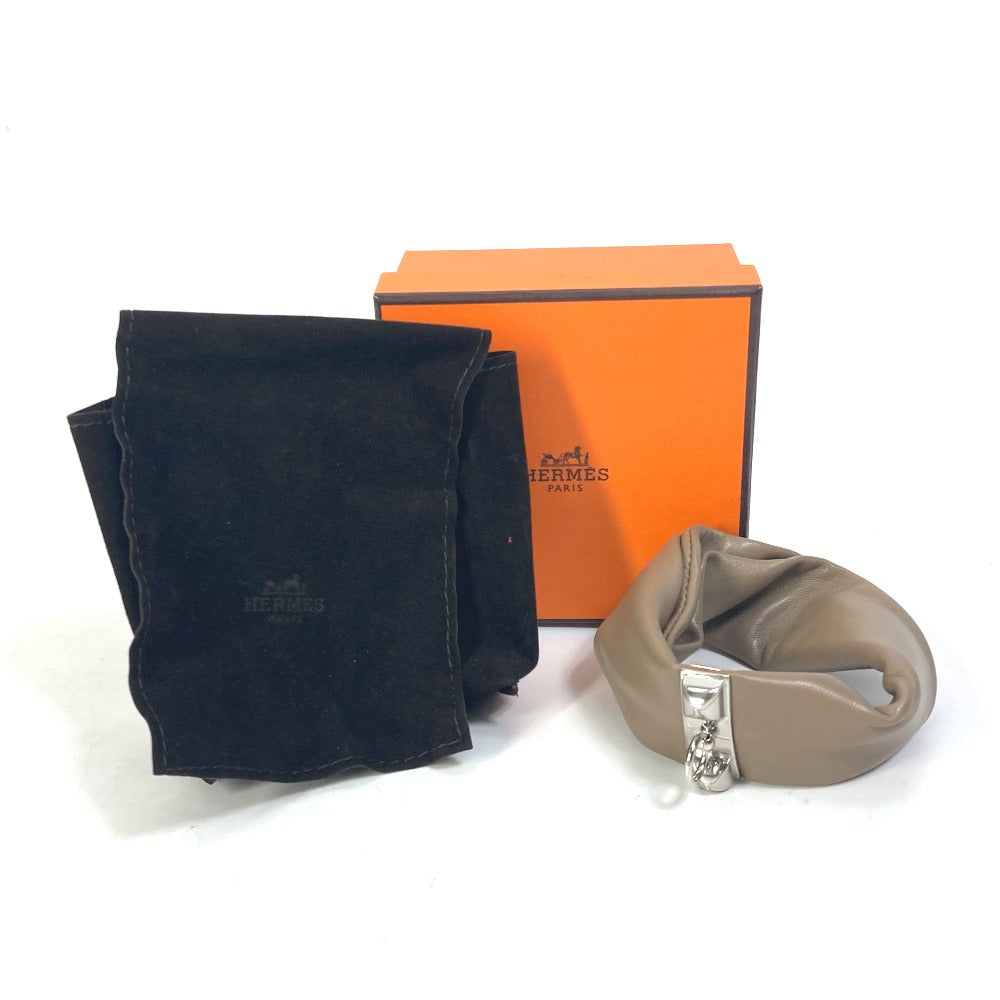 HERMES bracelet leather Brown accessories medor Torsado Women Used