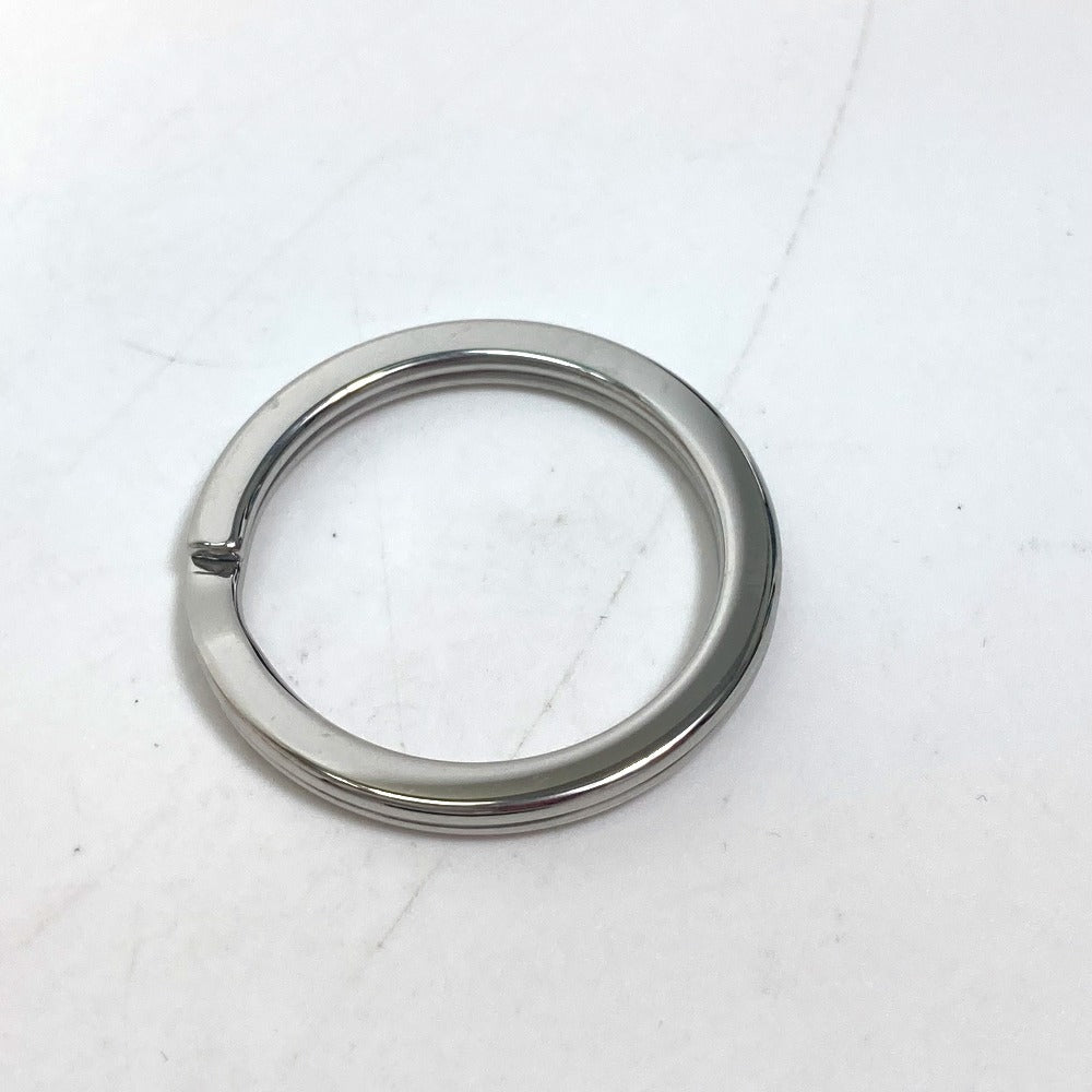 HERMES Key ring metal Silver H logo charm Blowjob a Cheval