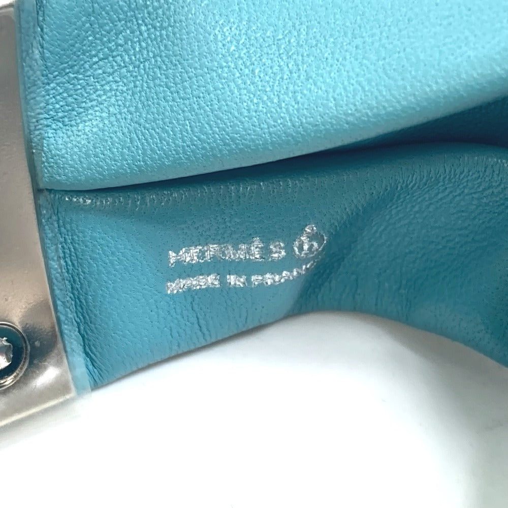HERMES bracelet leather Light blue accessories medor Torsado Women Used